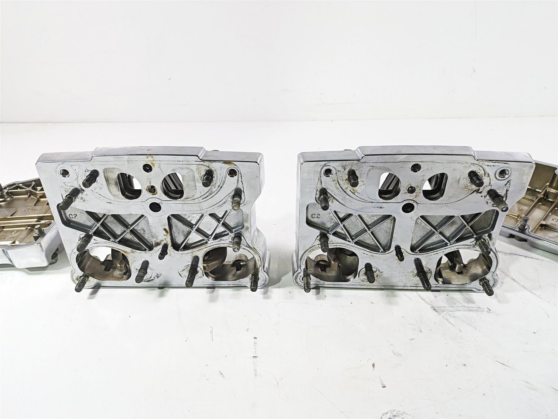 2003 Harley Dyna FXDL Low Rider 100TH Rocker Box Valve Cover Set 17571-99 {{ shop.shopifyCountryName }} - Mototech271