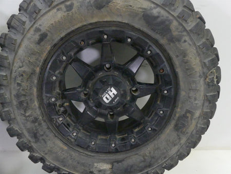 STI HD5 Beadlock Wheel 14x7 + Gbc Kanati Mongrel 28x10-R14 Tire Set 14HB523 {{ shop.shopifyCountryName }} - Mototech271
