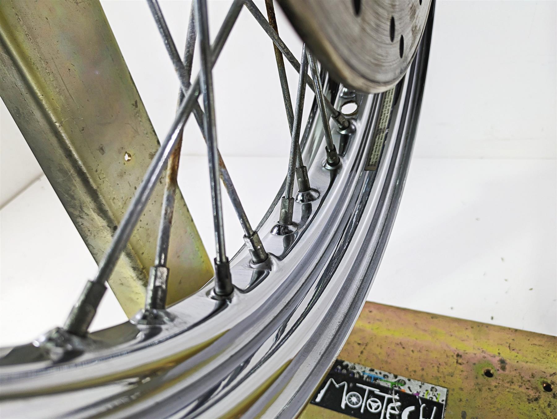 2003 Harley Dyna FXDL Low Rider 100TH Front Wheel Rim 19x2.5 Wobble 43105-05A {{ shop.shopifyCountryName }} - Mototech271