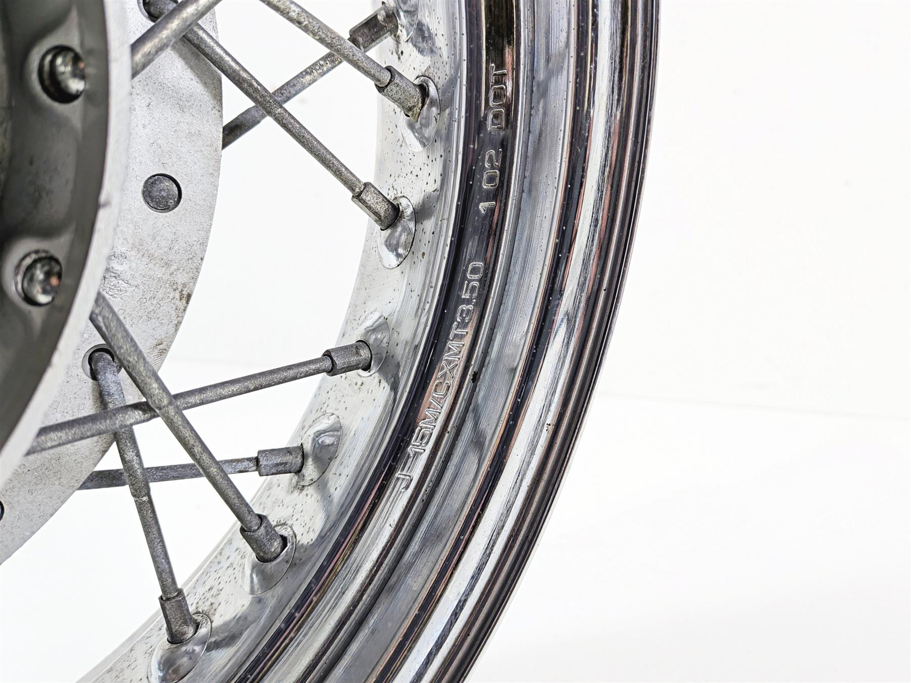2002 Yamaha XVS650 V-Star Classic Rear Spoke Wheel Rim 15x3.5 3JB-25311-00-35 {{ shop.shopifyCountryName }} - Mototech271