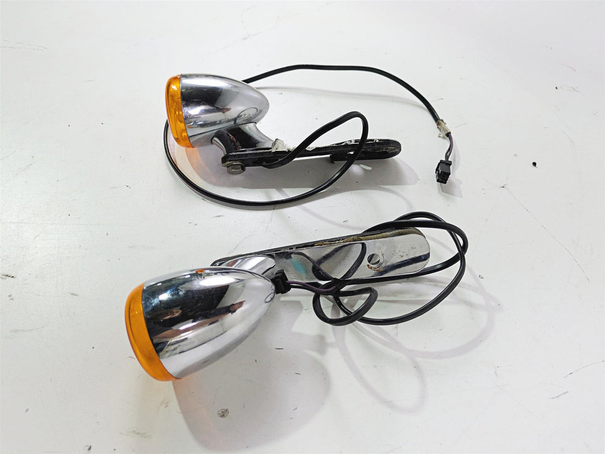 2015 Harley FXDF Dyna Fat Bob Rear Blinker Turn Signal Set Chrome 68821-00 {{ shop.shopifyCountryName }} - Mototech271