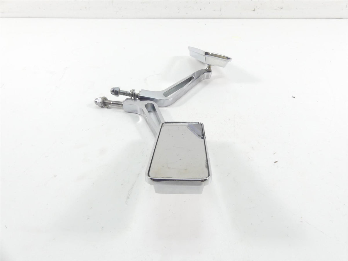 1999 Harley FXSTS Softail Springer Chrome Rectangle Rear View Mirror Billet Set {{ shop.shopifyCountryName }} - Mototech271