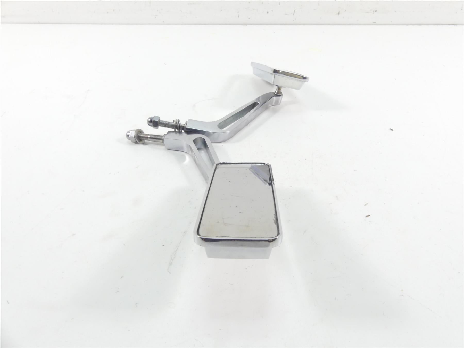 1999 Harley FXSTS Softail Springer Chrome Rectangle Rear View Mirror Billet Set {{ shop.shopifyCountryName }} - Mototech271