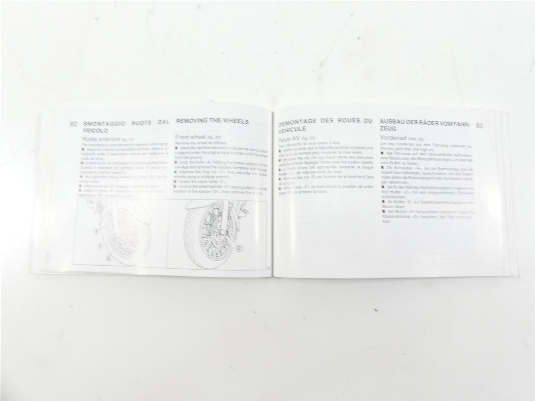 2001 Moto Guzzi California Sp 1100 Owners Manual GU03900030 {{ shop.shopifyCountryName }} - Mototech271