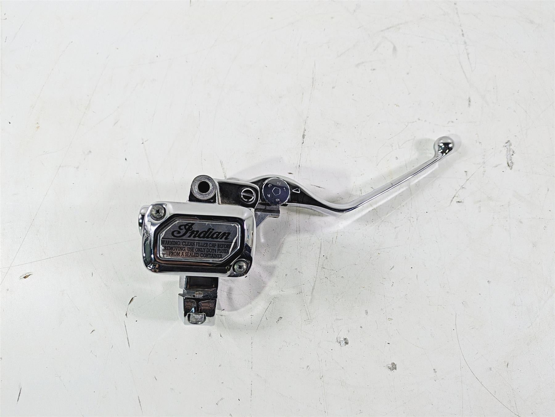 2018 Indian Chieftain Limited Chrome Front Brake Master Cylinder & Lever 1912865 {{ shop.shopifyCountryName }} - Mototech271
