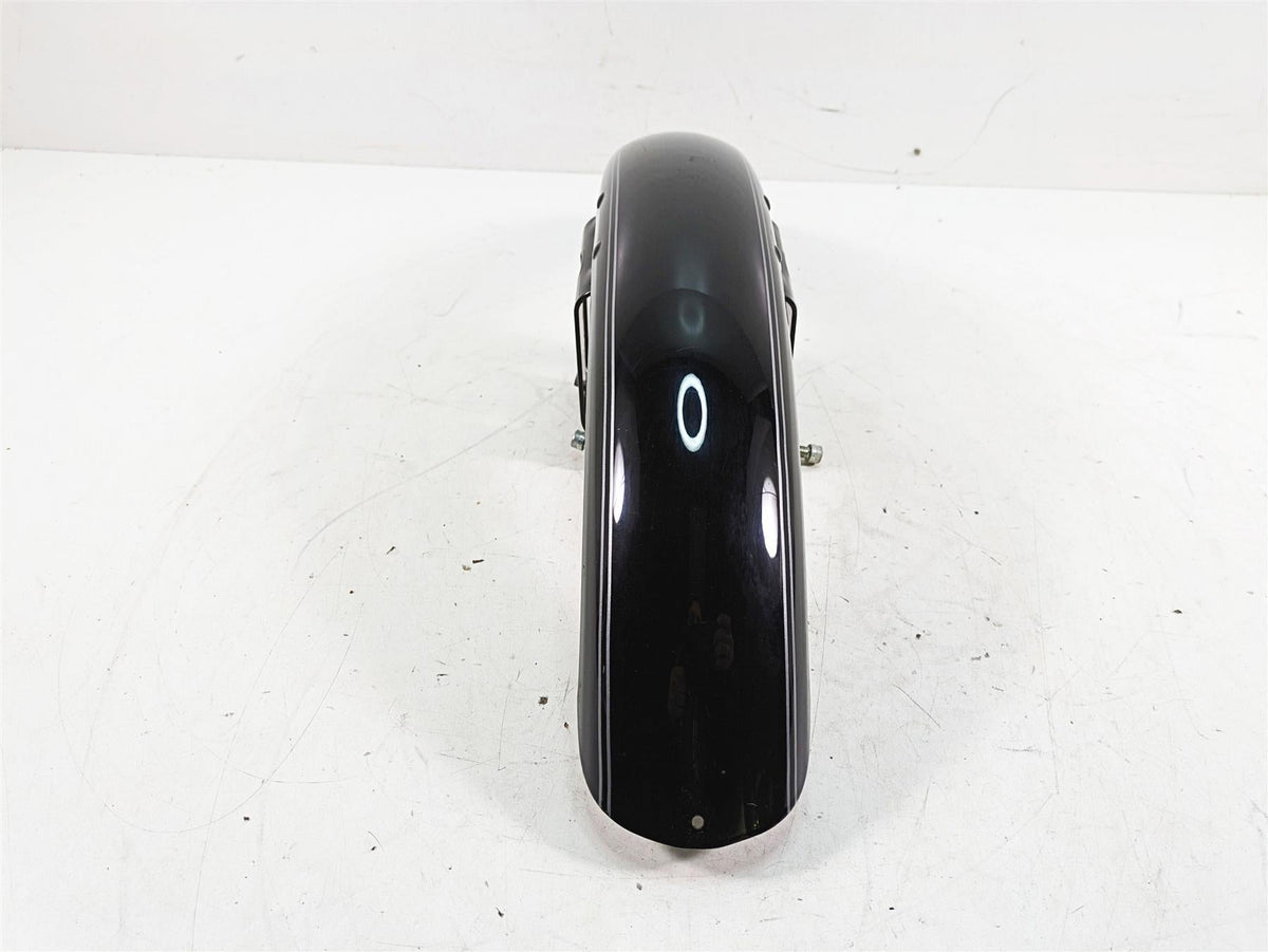 2007 Harley Sportster XL1200 C Front Fender Vivid Black Silver Stripe 58998-83 {{ shop.shopifyCountryName }} - Mototech271
