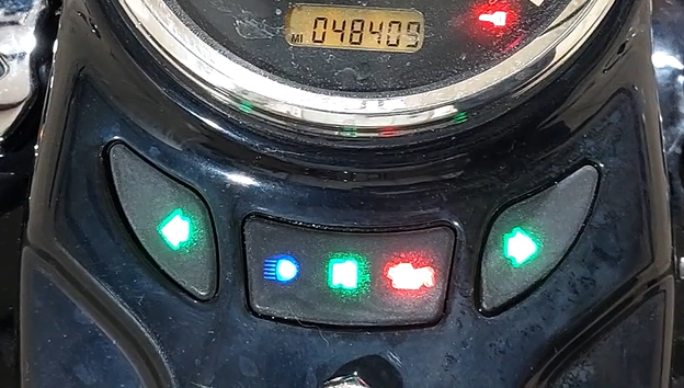 2009 Harley Softail FLSTSB Cross Bones Indicator Instrument Lights 68545-08 {{ shop.shopifyCountryName }} - Mototech271
