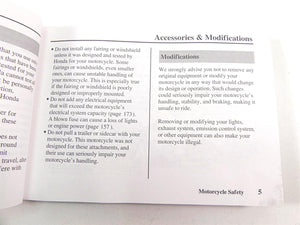 2002 Honda VTX1800 R Oem Owners Manuel Book 00X31-MCV-6000 31MCV600 | Mototech271
