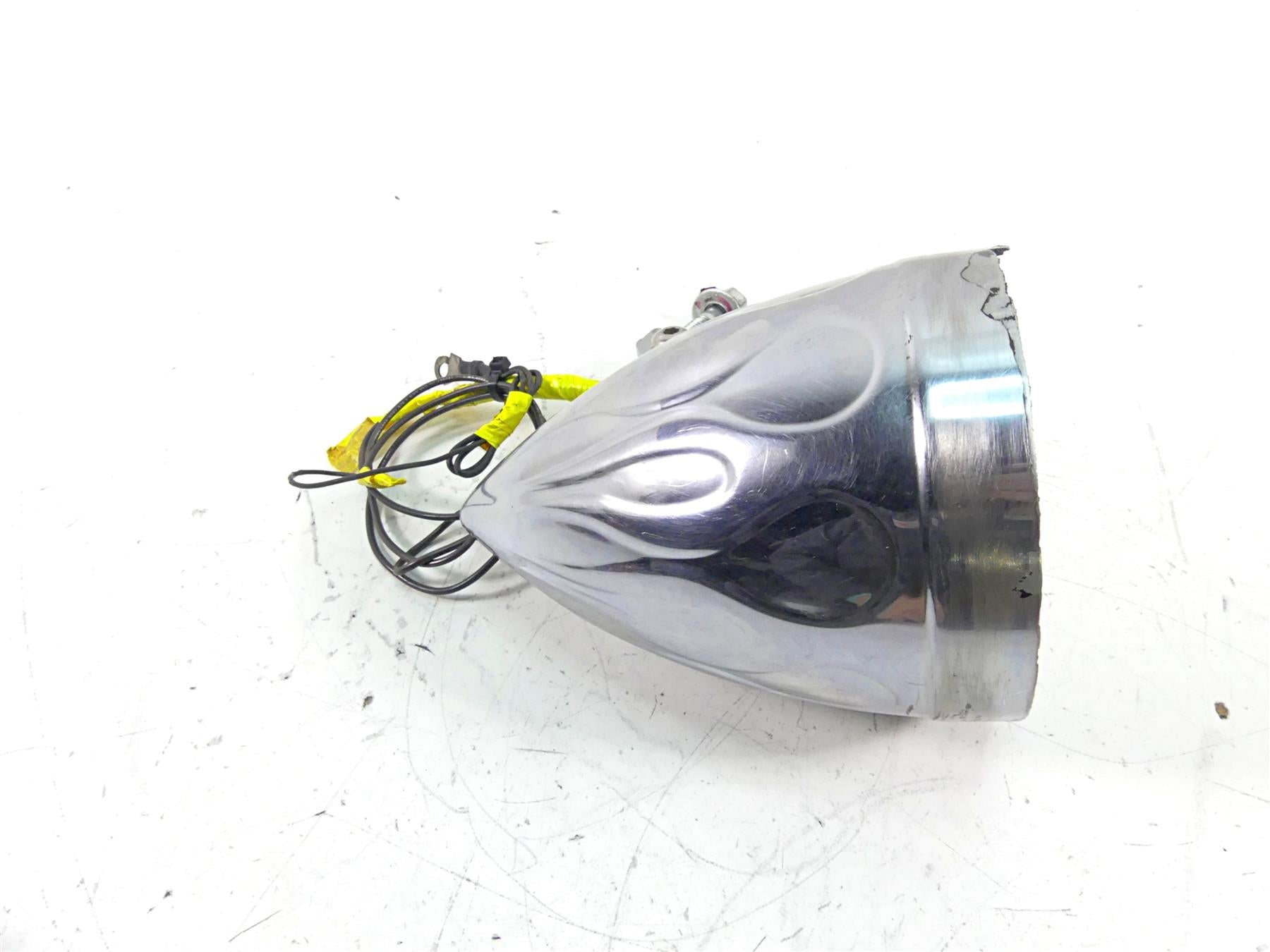 2009 Big Dog K9 Flames Skull Headlight Headlamp Head Light Lamp -Read {{ shop.shopifyCountryName }} - Mototech271