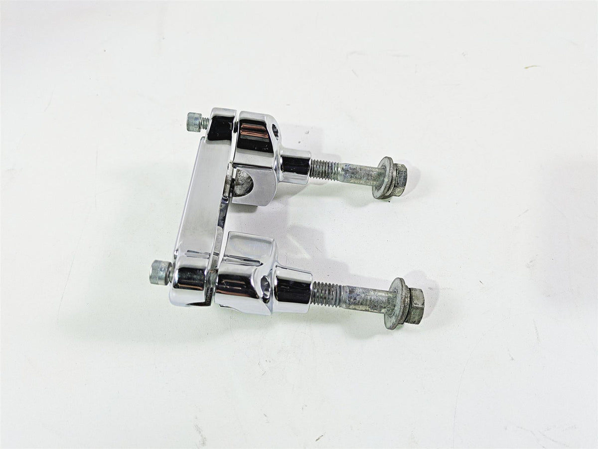 2004 Harley Softail FXSTDI Deuce Chrome Short Handlebar Riser Holder Set {{ shop.shopifyCountryName }} - Mototech271