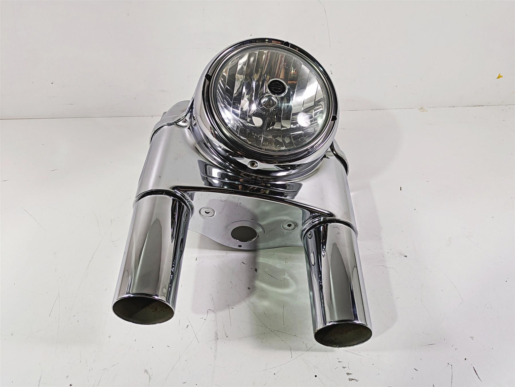 2012 Harley FLD Dyna Switchback Headlight Chrome Nacelle Set 61400078 57200024 {{ shop.shopifyCountryName }} - Mototech271