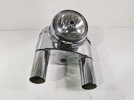 2012 Harley FLD Dyna Switchback Headlight Chrome Nacelle Set 61400078 57200024 {{ shop.shopifyCountryName }} - Mototech271