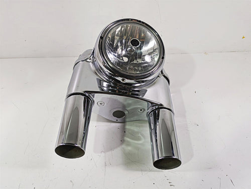 2012 Harley FLD Dyna Switchback Headlight Chrome Nacelle Set 61400078 57200024 | Mototech271