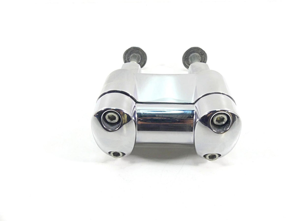 2010 Harley FXDF Dyna Fat Bob Chrome Handlebar Riser Holder Clamps 55858-08 {{ shop.shopifyCountryName }} - Mototech271