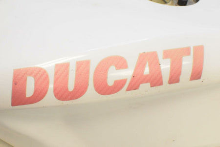 2010 Ducati 848 White Fuel Gas Petrol Tank 58611602 {{ shop.shopifyCountryName }} - Mototech271