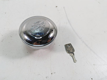 2006 Harley Softail FXSTSI Springer Chrome Fuel Gas Cap & Key {{ shop.shopifyCountryName }} - Mototech271