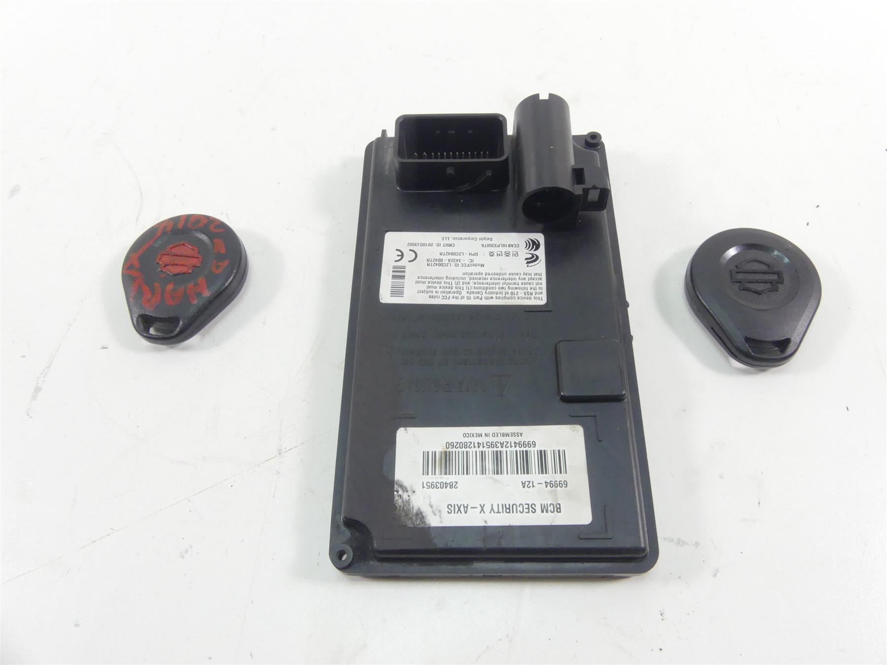 2014 Harley FXDF Dyna Fat Bob Bcm Security X-Axis & Fob Key Set 69994-12A {{ shop.shopifyCountryName }} - Mototech271