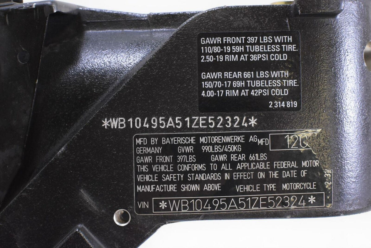 2001 BMW R1150GS R1150 GS R21 Straight Main Frame Chassis Cln Ez Registr {{ shop.shopifyCountryName }} - Mototech271