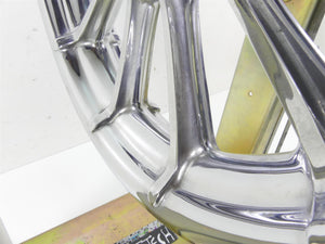 2009 Harley FLHTCU SE4 CVO E-Glide Straight Chrome 17x3 Front Wheel Rim 42171-09