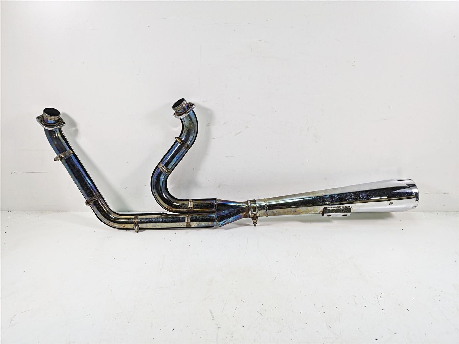 Harley Davison Softail Oem 2 into 1 Exhaust Pipe System Kit -NO O2 Ports 65120-97 {{ shop.shopifyCountryName }} - Mototech271