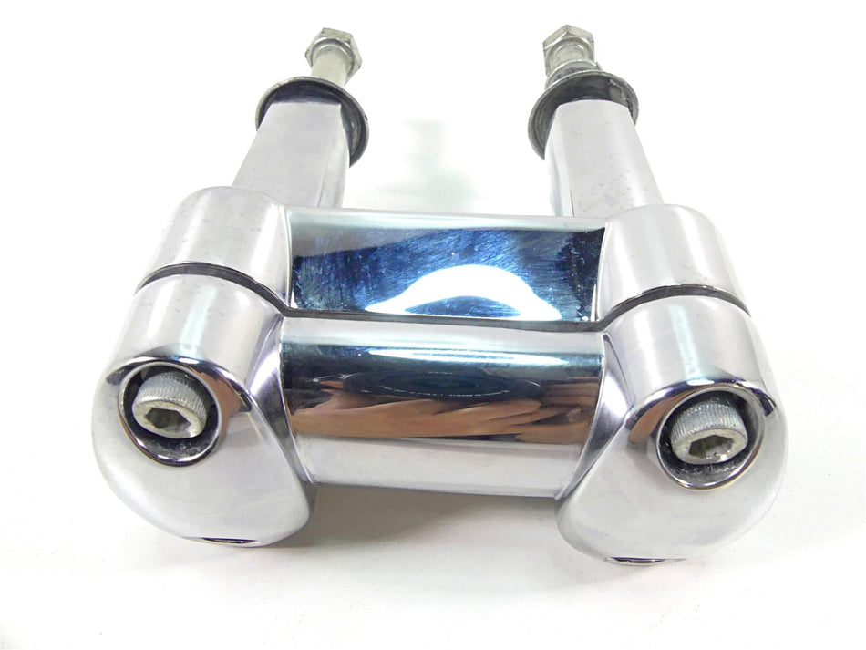 2010 Harley FXDF Dyna Fat Bob Chrome Handlebar Riser Holder Clamps 55858-08 {{ shop.shopifyCountryName }} - Mototech271