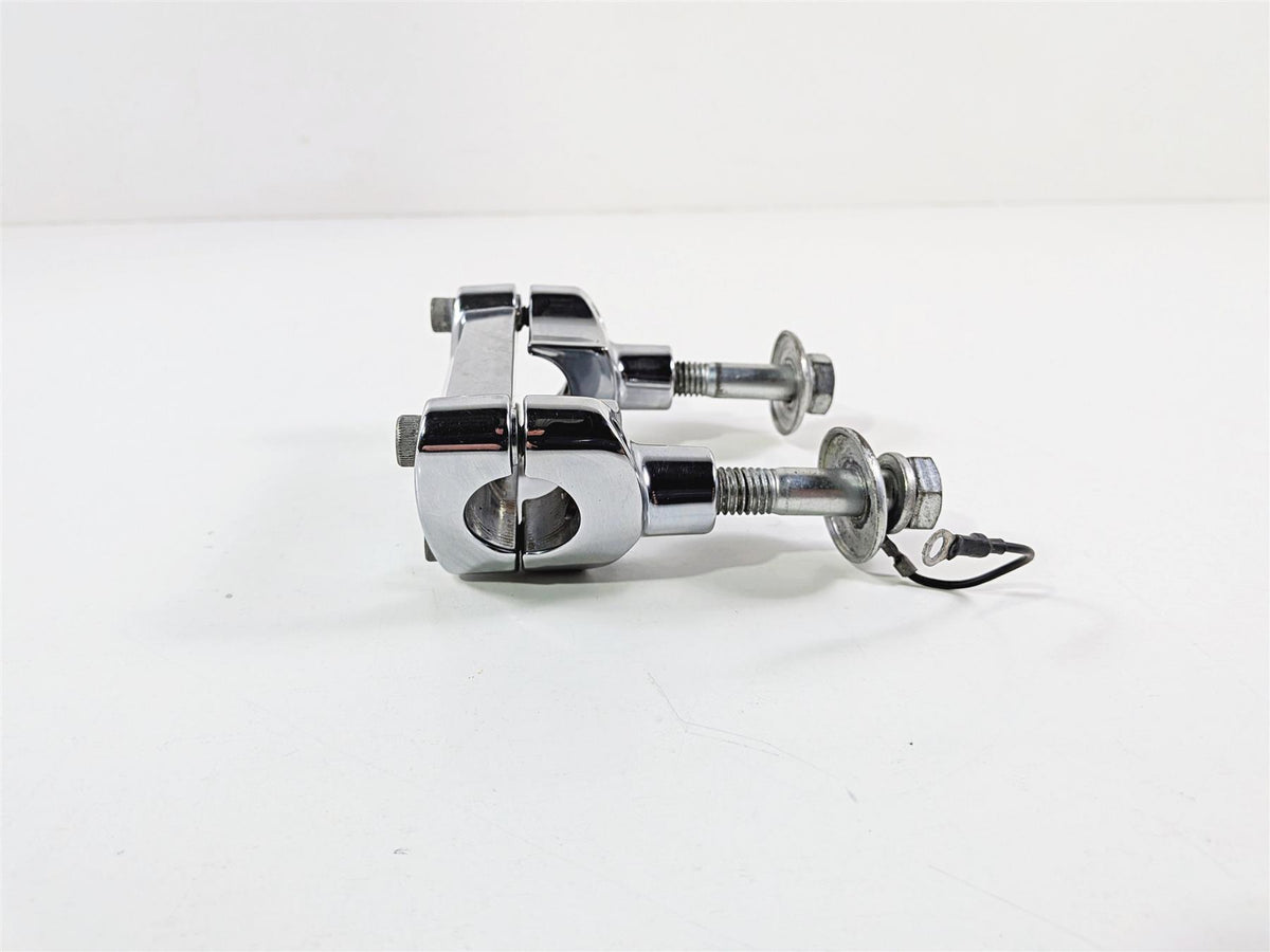 2011 Harley FXDF Dyna Fat Bob Chrome Milwaukee Handlebar Riser Clamps 55900025 {{ shop.shopifyCountryName }} - Mototech271