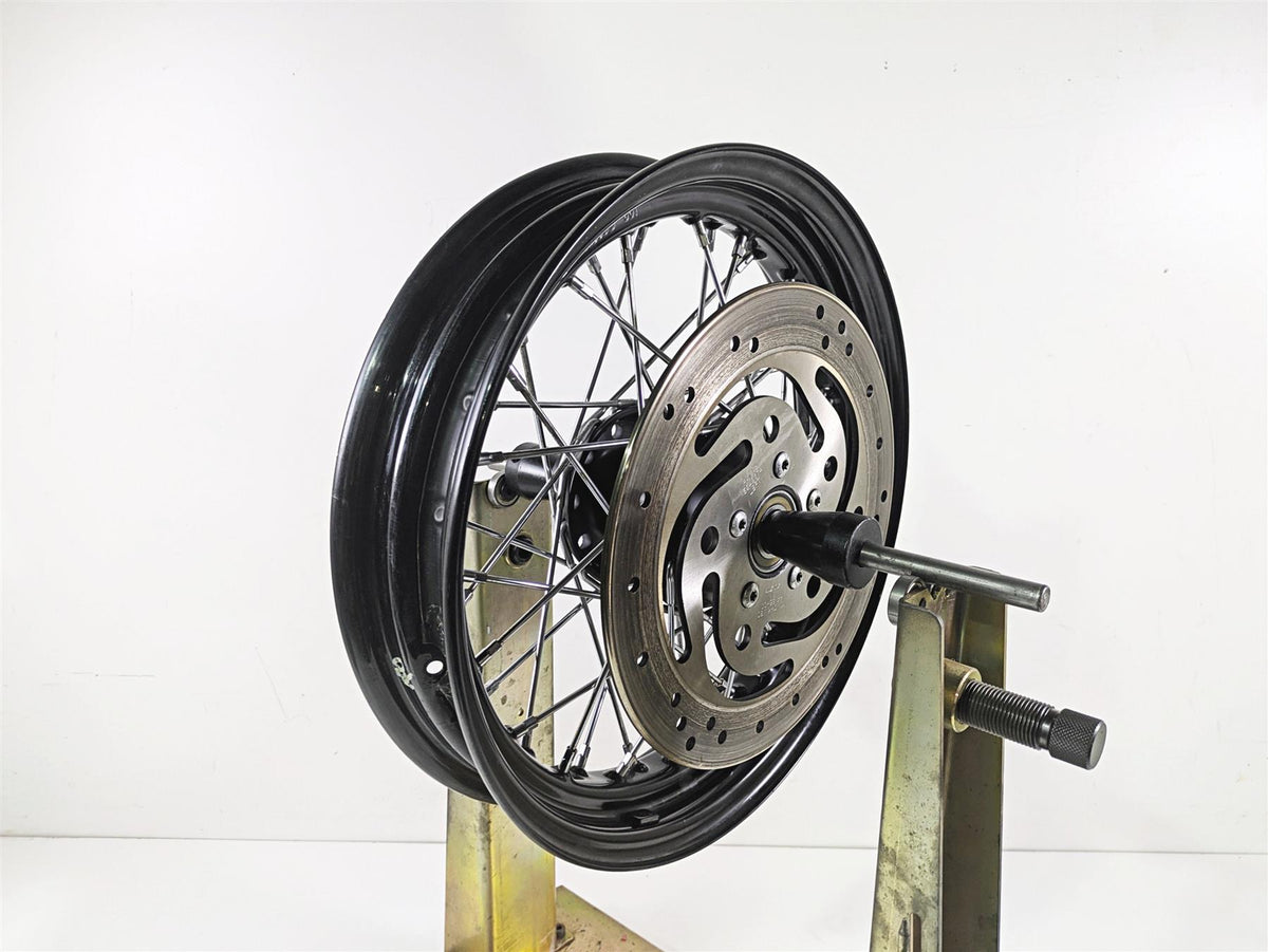 2014 Harley FLS Softail Slim Front Wheel Rim 16x3 DENT & Rotor 55107-12 {{ shop.shopifyCountryName }} - Mototech271