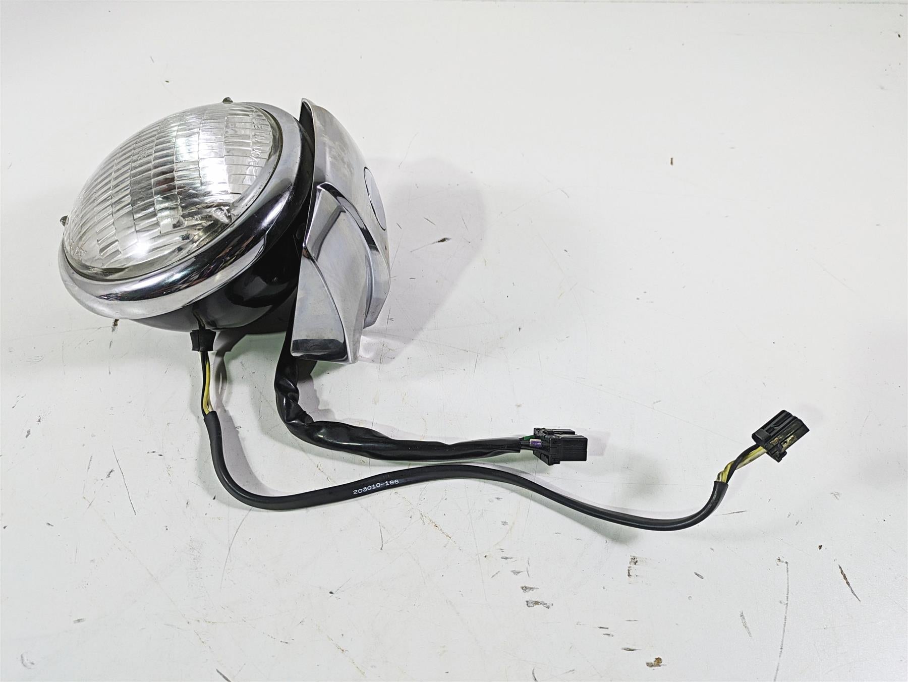 2003 Harley Dyna FXDL Low Rider 100TH Headlight Head Light & Visor 67672-96B {{ shop.shopifyCountryName }} - Mototech271