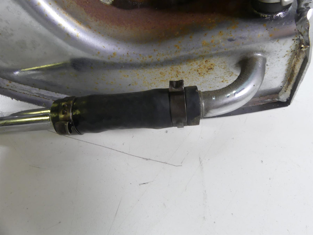 2004 Harley Softail FLSTFI Fat Boy Chrome Oil Tank Reservoir + Hoses 62498-00A {{ shop.shopifyCountryName }} - Mototech271