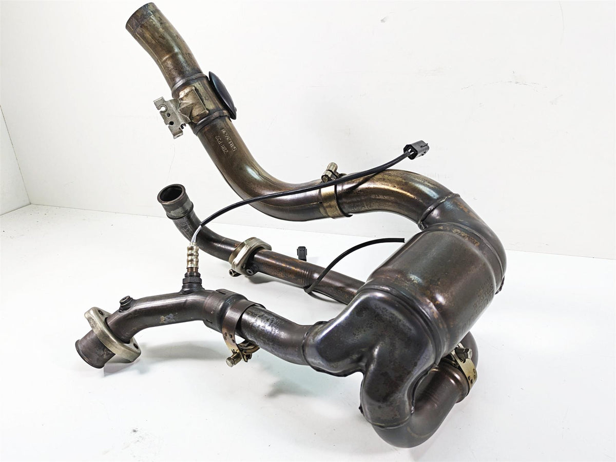 2011 Ducati Hypermotard 1100 Evo SP Stock Exhaust Header& Mid Pipe 57221571B {{ shop.shopifyCountryName }} - Mototech271