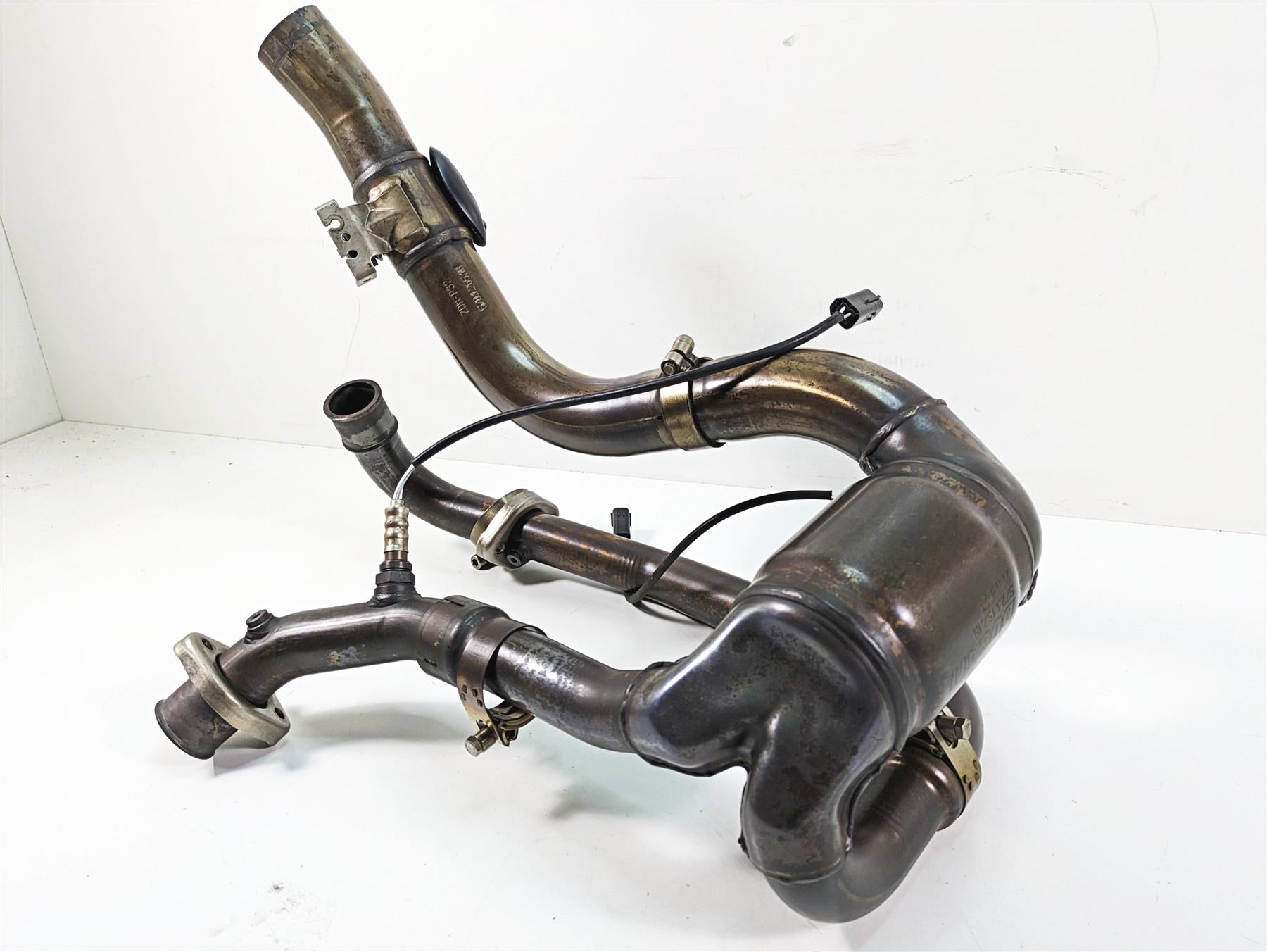 2011 Ducati Hypermotard 1100 Evo SP Stock Exhaust Header& Mid Pipe 57221571B {{ shop.shopifyCountryName }} - Mototech271