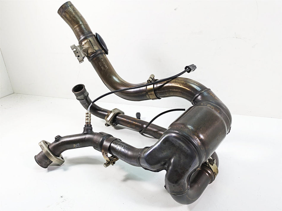 2011 Ducati Hypermotard 1100 Evo SP Stock Exhaust Header& Mid Pipe 57221571B {{ shop.shopifyCountryName }} - Mototech271