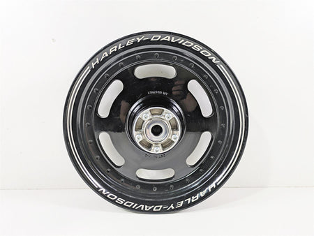 2014 Harley FXDF Dyna Fat Bob Front Wheel Rim 16x3 Black Straight 43300254 {{ shop.shopifyCountryName }} - Mototech271