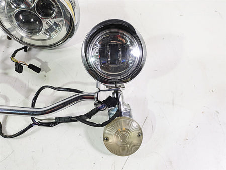 2008 Harley FLSTC 105TH Softail Heritage Led Headlight Spot Light Set 69748-05B {{ shop.shopifyCountryName }} - Mototech271