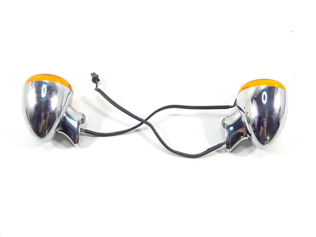 2010 Harley FXDF Dyna Fat Bob Rear Chrome Blinker Turn Signal Set 68977-00 {{ shop.shopifyCountryName }} - Mototech271