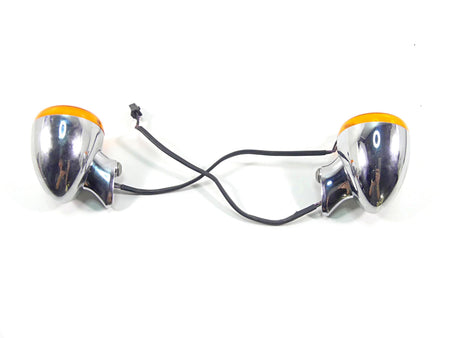 2010 Harley FXDF Dyna Fat Bob Rear Chrome Blinker Turn Signal Set 68977-00 {{ shop.shopifyCountryName }} - Mototech271