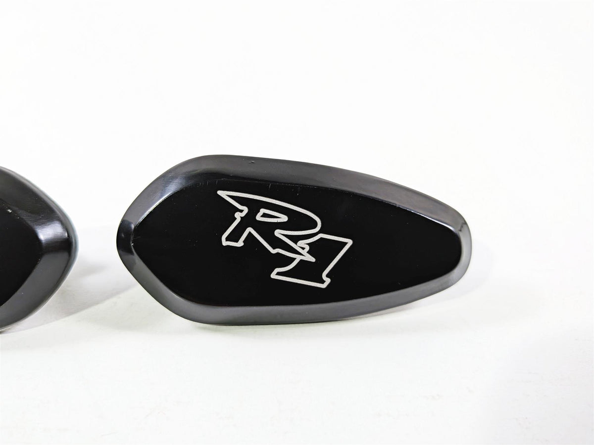 2008 Yamaha YZF R1 RN19 Aftermarket Black Mirror Delete Caps {{ shop.shopifyCountryName }} - Mototech271