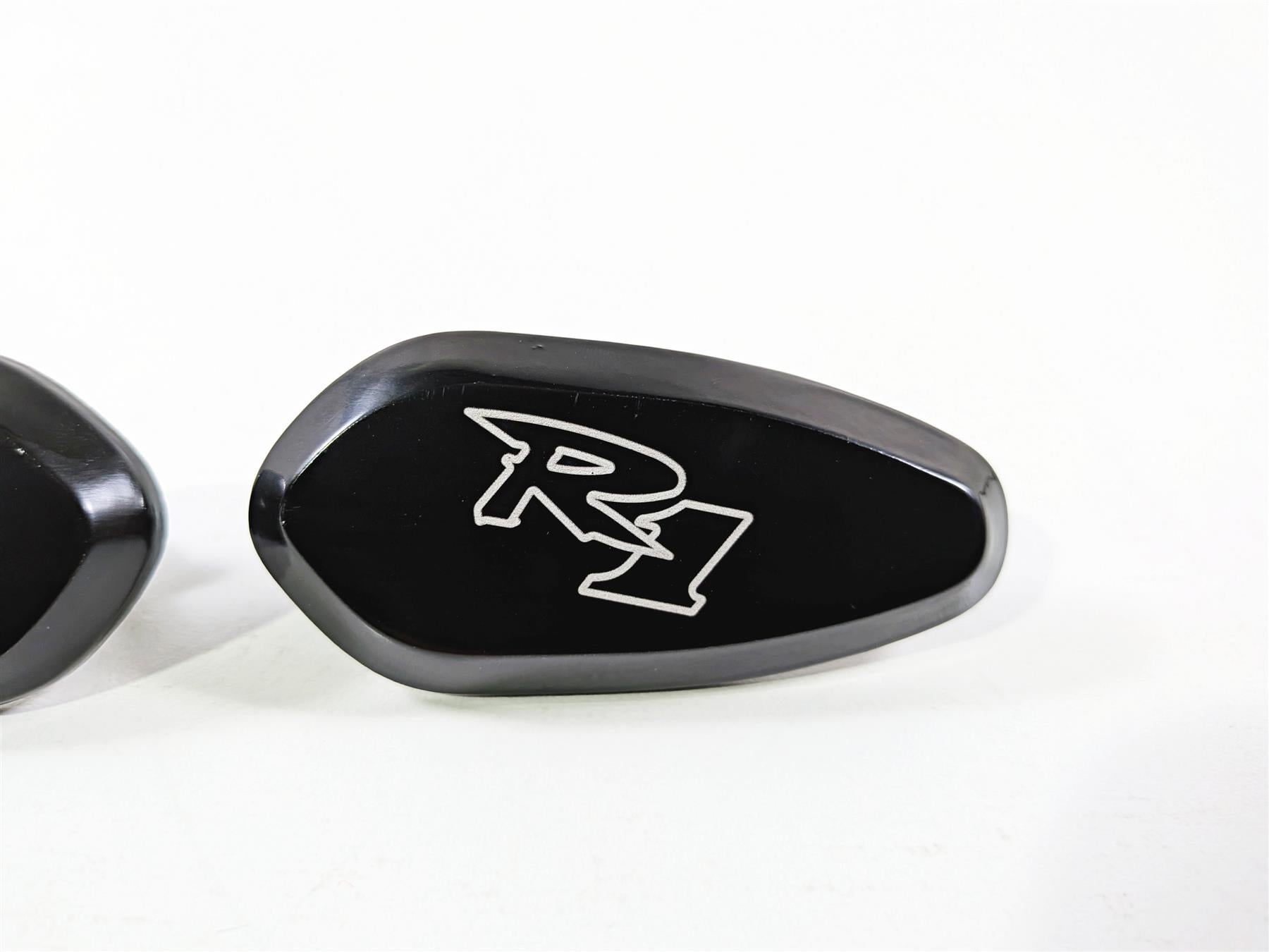 2008 Yamaha YZF R1 RN19 Aftermarket Black Mirror Delete Caps {{ shop.shopifyCountryName }} - Mototech271