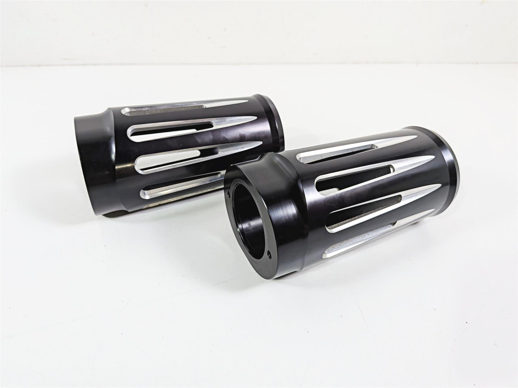 1993 Harley Touring FLHTCU Electra Glide Deep Cut Aluminum Fork Covers Aftermarket {{ shop.shopifyCountryName }} - Mototech271