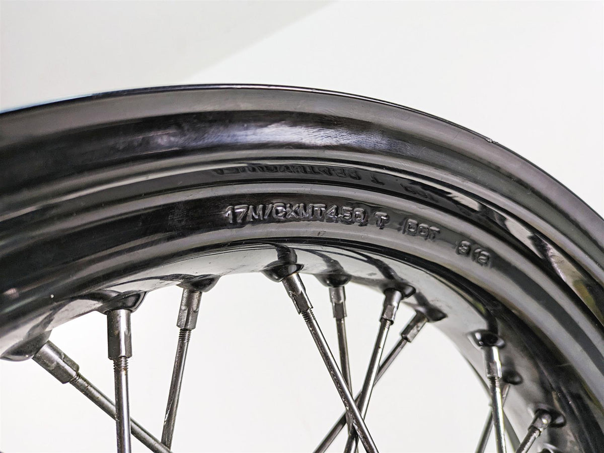 Harley Davidson Dyna Black 17x4.5 Spoke Wheel Rim 25mm Bearing 41430-09A {{ shop.shopifyCountryName }} - Mototech271