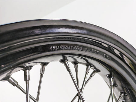 Harley Davidson Dyna Black 17x4.5 Spoke Wheel Rim 25mm Bearing 41430-09A {{ shop.shopifyCountryName }} - Mototech271