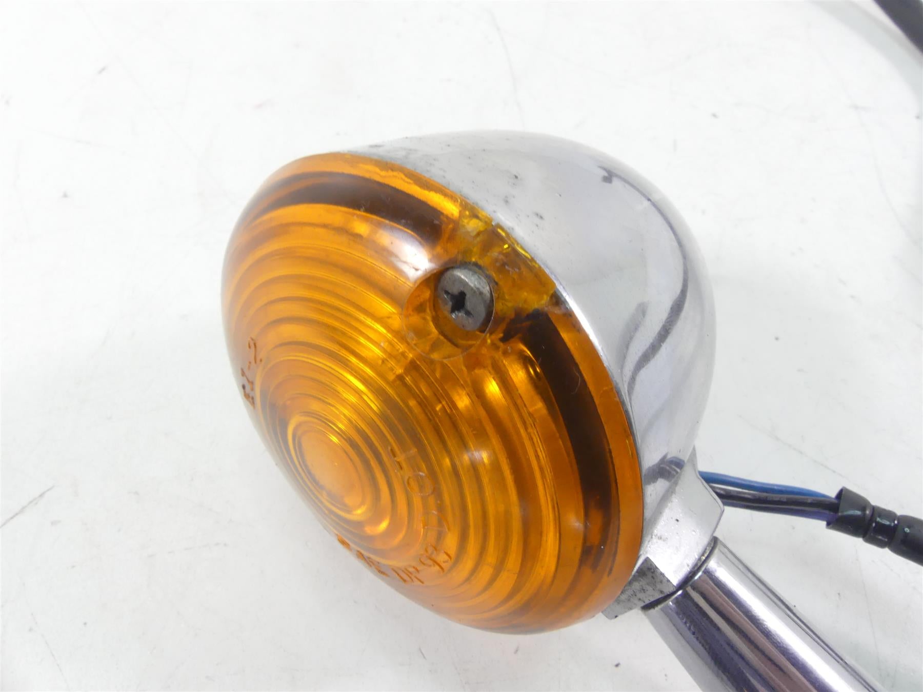 2000 Harley Dyna FXR4 CVO Super Glide Front Chrome Blinker Turn Signals 68395-95 {{ shop.shopifyCountryName }} - Mototech271