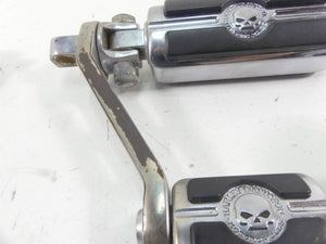 2008 Harley FXCWC Softail Rocker C Willie G Skull Foot Peg Control Set  50370-04 | Mototech271