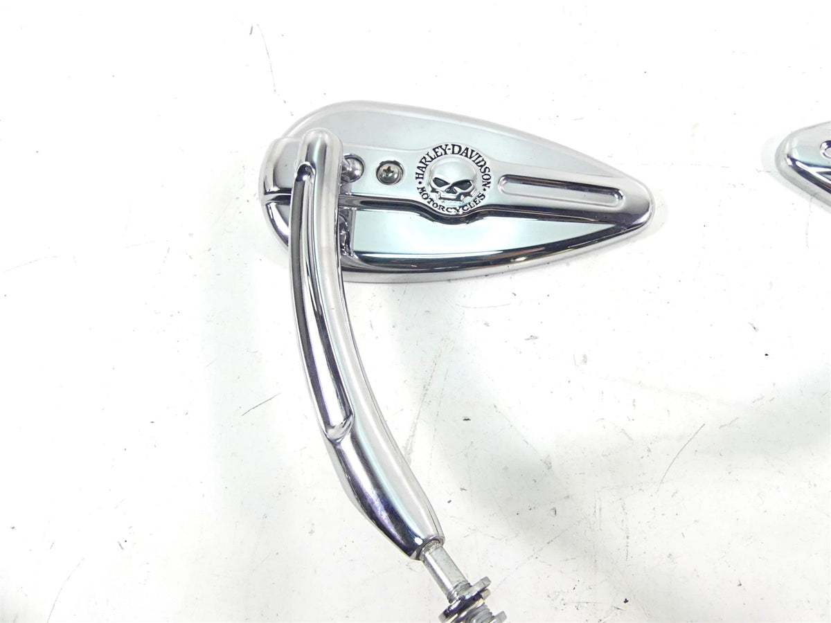2002 Harley FLSTCI Softail Heritage Willi G Skull Teardrop Mirror Set 91315-04 {{ shop.shopifyCountryName }} - Mototech271