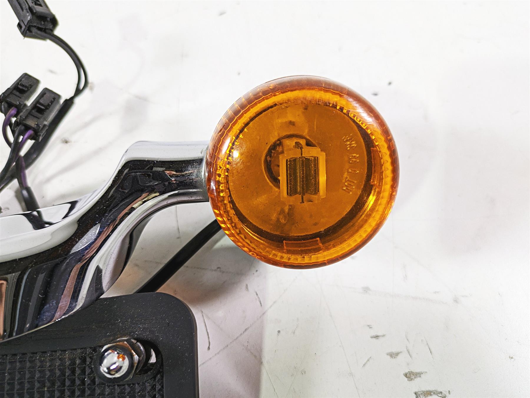 2012 Harley FLD Dyna Switchback Rear Chrome Blinker Turn Signal Bar 68629-05 {{ shop.shopifyCountryName }} - Mototech271