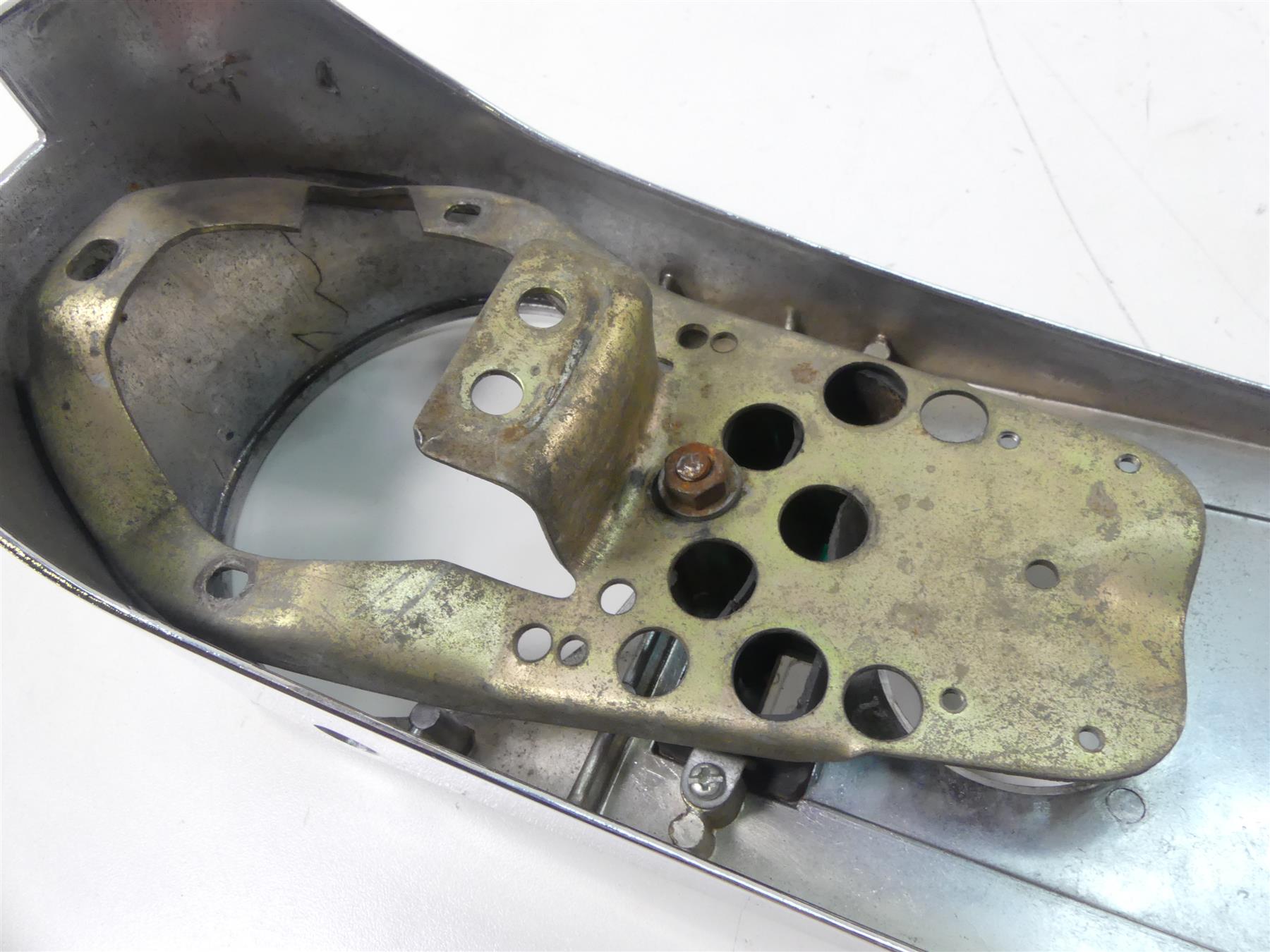 Harley Davidson Shovelhead Tank Dash Panel Speedometer Mount {{ shop.shopifyCountryName }} - Mototech271