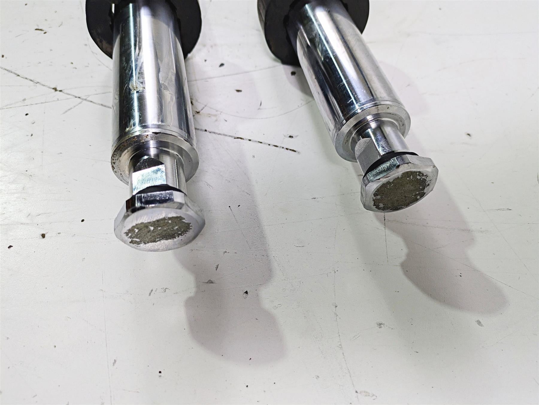 2003 Harley Touring FLHTCUI E-Glide 100th Chrome Front Fork Legs 41mm 46495-02A {{ shop.shopifyCountryName }} - Mototech271