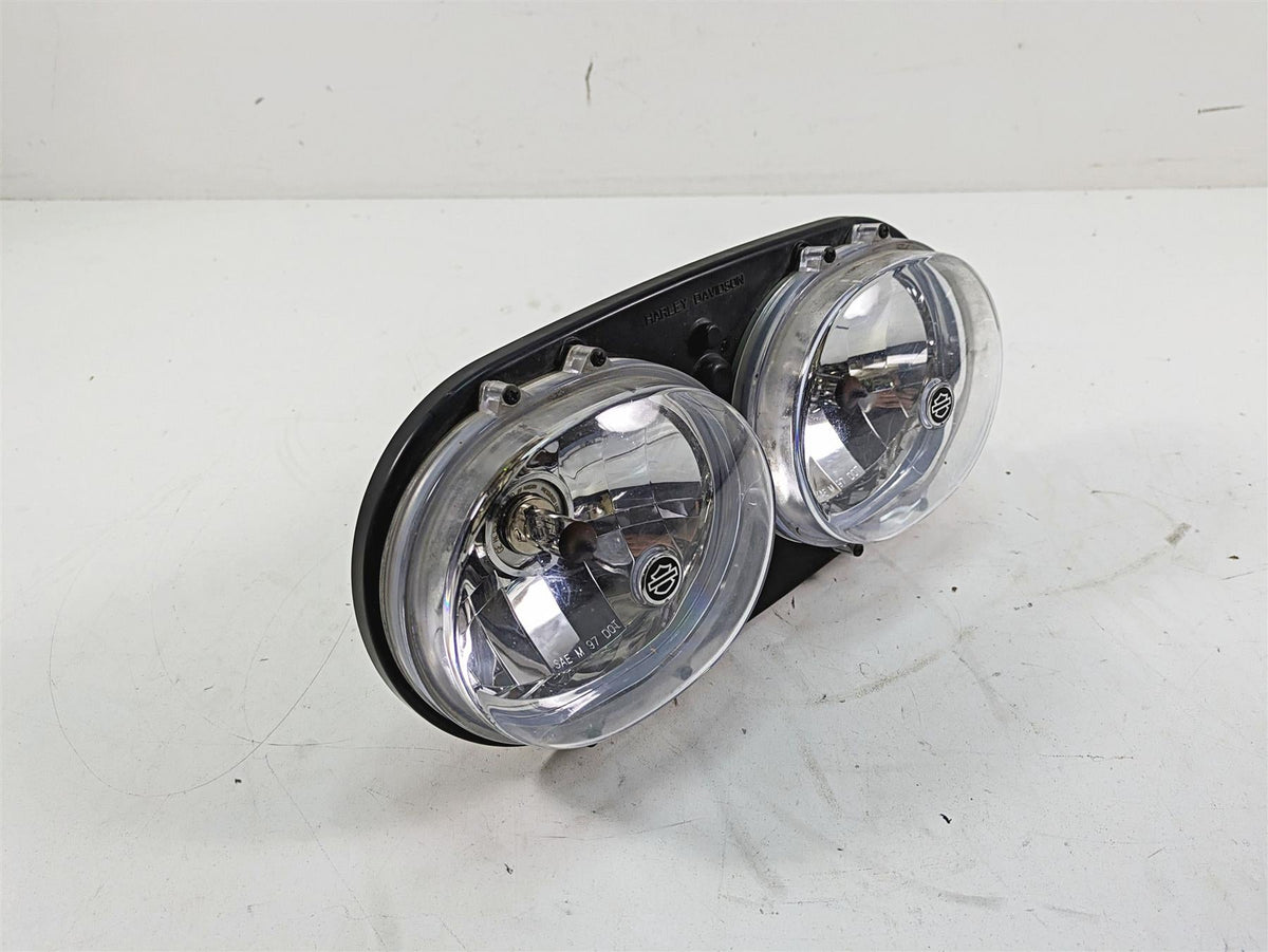 2011 Harley Touring FLTRU Road Glide Dual Headlight Head Lamp Set -Read 67775-10 {{ shop.shopifyCountryName }} - Mototech271