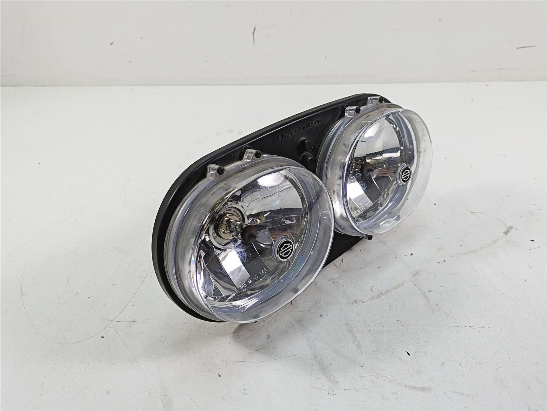 2011 Harley Touring FLTRU Road Glide Dual Headlight Head Lamp Set -Read 67775-10 {{ shop.shopifyCountryName }} - Mototech271