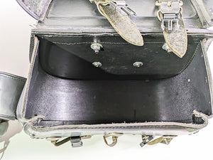 2002 Indian Spirit Deluxe Studded Leather Saddlebag & Mount & Keys Set READ